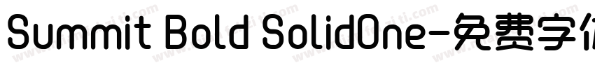 Summit Bold SolidOne字体转换